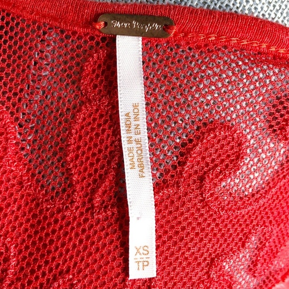 Free People Top Tank Meant to Be Red Size XS (Z14) - Picture 7 of 8